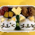 ちこっちママ's cooksnap of when they made 【キャラ弁】ブチ猫おにぎり弁当.