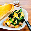 ねっちゃんっ's cooksnap of when they made ウインナーとほうれん草の卵炒め.