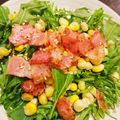 ☆momomama☆'s cooksnap of when they made 水菜とコーンとカリカリベーコンのサラダ.