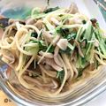 にっしーーー's cooksnap of when they made シメジと水菜の和風パスタ.