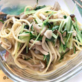 にっしーーー's cooksnap of when they made シメジと水菜の和風パスタ.