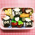 たれまりも's cooksnap of when they made 簡単キャラ弁♪丸お握り♪ひつじのショーン.