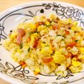 runa10's cooksnap of when they made 〖香ばしい♩アーモンド炒飯〗.