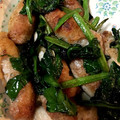 椎茸野原's cooksnap of when they made 柔らか豚肉と小松菜のバター炒め.