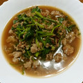 秋野紅葉's cooksnap of when they made 挽き肉とパクチーの炒めもの.