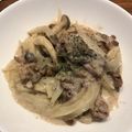 ＊pota＊'s cooksnap of when they made 牛乳で簡単☆牛肉とキノコのクリーム煮.
