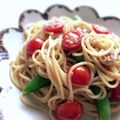 hiroerico's cooksnap of when they made サヤエンドウとトマトのレモンパスタ.