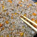 ꕤここなꕤ's cooksnap of when they made おかゆ嫌い離乳食♪パラパラ合挽き肉そぼろ.