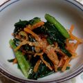 レオミウ's cooksnap of when they made ニラと人参の胡麻味噌和え.