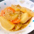 ☆３匹の子ぶた☆'s cooksnap of when they made 大根・人参の和風ミンチカレー煮♪.