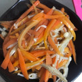 しんやママ♪'s cooksnap of when they made お弁当のおかず★ニンジンとエノキの炒め物.