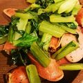 はみころ's cooksnap of when they made ＊チンゲン菜とハムの炒め＊.