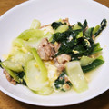 あ～ちゃんさ～ちゃん's cooksnap of when they made チンゲン菜と豚肉と卵のとろみ炒め.