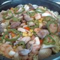 りっちゃま718's cooksnap of when they made ♡ﾎｯﾄﾌﾟﾚｰﾄで簡単本格パエリア♡.