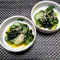ジョングレ's cooksnap of when they made ＊塩麹きゅうりとわかめの酢の物＊.