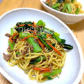 YUH♡ママ's cooksnap of when they made ひき肉と小松菜の塩焼きそば.