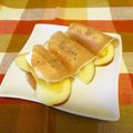 龍青空ママ's cooksnap of when they made 柿とリンゴとクリチーの生ハム巻き☆.