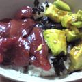 chiharu_swan's cooksnap of when they made 胡麻まぐろと柚子アボカドのポキ丼.