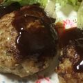 れもんねこねこ's cooksnap of when they made 本格！カンタン♪黄金比ソースのハンバーグ.