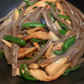 ゆちゅママ's cooksnap of when they made こんにゃくとピーマン、ちくわのきんぴら！.