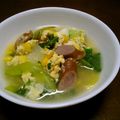 りゆじゆのばあば's cooksnap of when they made 朝食に✿青梗菜とウィンナーの中華風スープ.