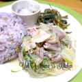 YUH♡ママ's cooksnap of when they made 豚バラと白菜ともやし♡とろ～り塩にんにく.
