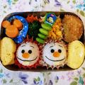 hiramadam's cooksnap of when they made ディズニーツムツム キャラ弁 型紙付.