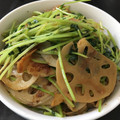 ペモコ's cooksnap of when they made レンコンと豆苗の醤油マヨ炒め♪.
