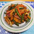 うに子's cooksnap of when they made さつまいもとちくわの大学いも風きんぴら.