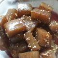 あーこ2929's cooksnap of when they made コンニャクの甘辛煮～レンチンで灰汁抜き～.