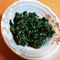 伊予美人's cooksnap of when they made カンタン酢を使った春菊のごま和え.