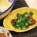 miwayon's cooksnap of when they made オクラとなめこの柚子胡椒和え♪.