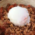ぽんぽこぽこぽん's cooksnap of when they made がっつり系♪納豆＆豚キムチどんぶり.