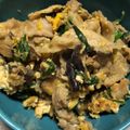 土屋はちまき's cooksnap of when they made シイタケも入れてみてね♪豚肉にら卵炒め～.