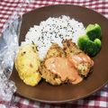 あゆまんま♪'s cooksnap of when they made お弁当！レンジでふわたま☆ふりかけ味.