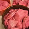 くまぴこ222's cooksnap of when they made 色鮮やか！紫大根（京むらさき）の甘酢漬け.