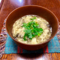 お料理ニャロメ's cooksnap of when they made 椎茸入と卵の みぞれ和風スープ●簡単.