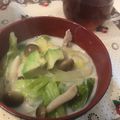 minami1977's cooksnap of when they made きのことアボカドの食べるクリームスープ鍋.