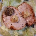 ｋａｍｉｙａｍａ's cooksnap of when they made 簡単♪厚切りハムのコロコロにんにく焼き.