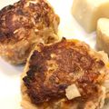 maruko1975's cooksnap of when they made 豚ミンチと白菜で餃子ハンバーグ.