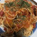 みー３２'s cooksnap of when they made 海老とアサリのトマトチーズパスタ♪ૢ.