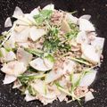 tomitomico's cooksnap of when they made 大根と豚こま肉のマヨネーズソテー.