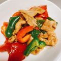 feelofjazz's cooksnap of when they made 豚バラとパプリカのしょうが醤油炒め.