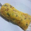 wakamoon's cooksnap of when they made 大葉とベーコンの卵焼き♡.