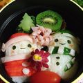 ❀akiko❀'s cooksnap of when they made 俵おむすびサンタさんクリスマスのお弁当♪.