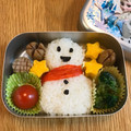 sonnenkind's cooksnap of when they made 雪だるま キャラ弁 幼稚園 お弁当.