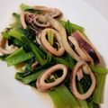 タキシード犬's cooksnap of when they made イカと小松菜のバター醤油炒め.