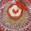 YUN♡TEN's cooksnap of when they made 前菜に☆トマトカップサラダ紅茶ジュレ添え.