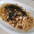 YUKAbuudaZ's cooksnap of when they made 食欲そそるピリ辛☆鶏そぼろ納豆パスタ.