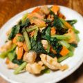 ちゃちゃまる26's cooksnap of when they made 塩レモンで☆豚小間と小松菜の炒め物.